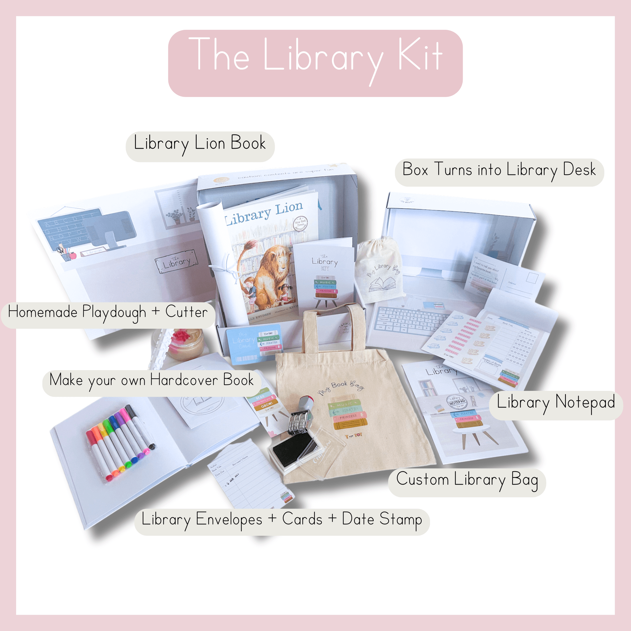 Turn playtime into storytime with our thoughtfully curated Library Kit, perfect for little book lovers and budding librarians. This kit is designed to inspire creativity, imaginative play, and a love for reading.