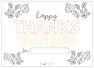 Thanksgiving Free Printable for Kids