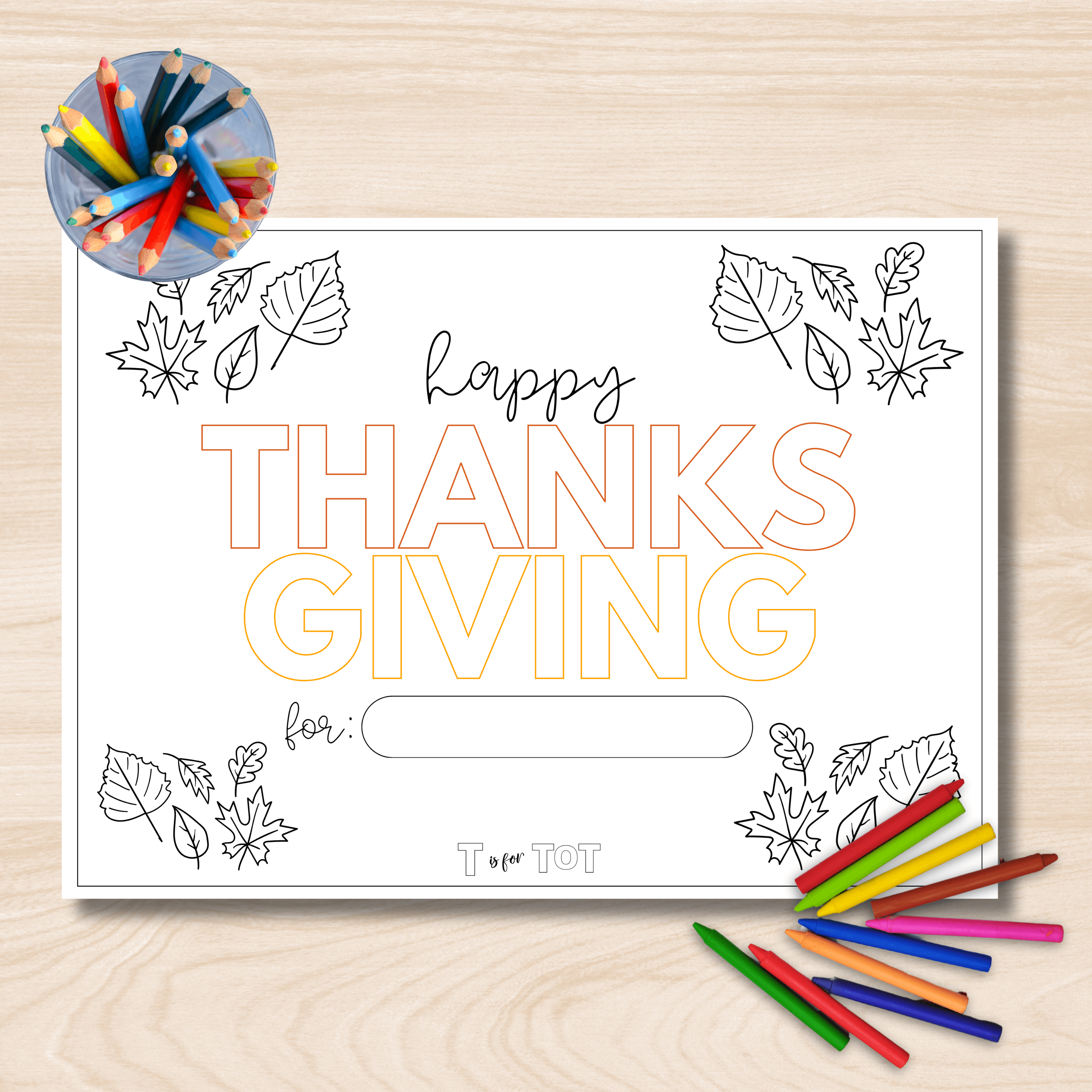 Thanksgiving Free Printable for Kids